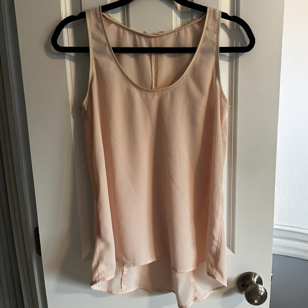 Promod Light Pink Flowy Tank Top, Size Medium